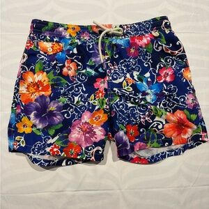 Men’s Polo Ralph Lauren Floral Aloha Swim Trunks Size Medium Excellent Condition